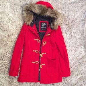 American Eagle red winter jacket